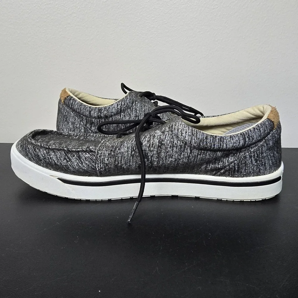 Twisted X Shoes Mens Size 11.5 Gray Casual Kicks Tie Comfort Boat MCA0036‎